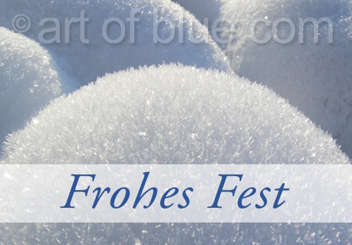 Grusskarte Schneeball "Frohes Fest"
