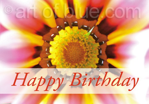 Grusskarte Happy Birthday Mittagsgold p406